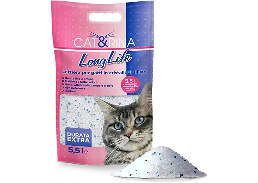 Litière silice pour chat cristaux 5L